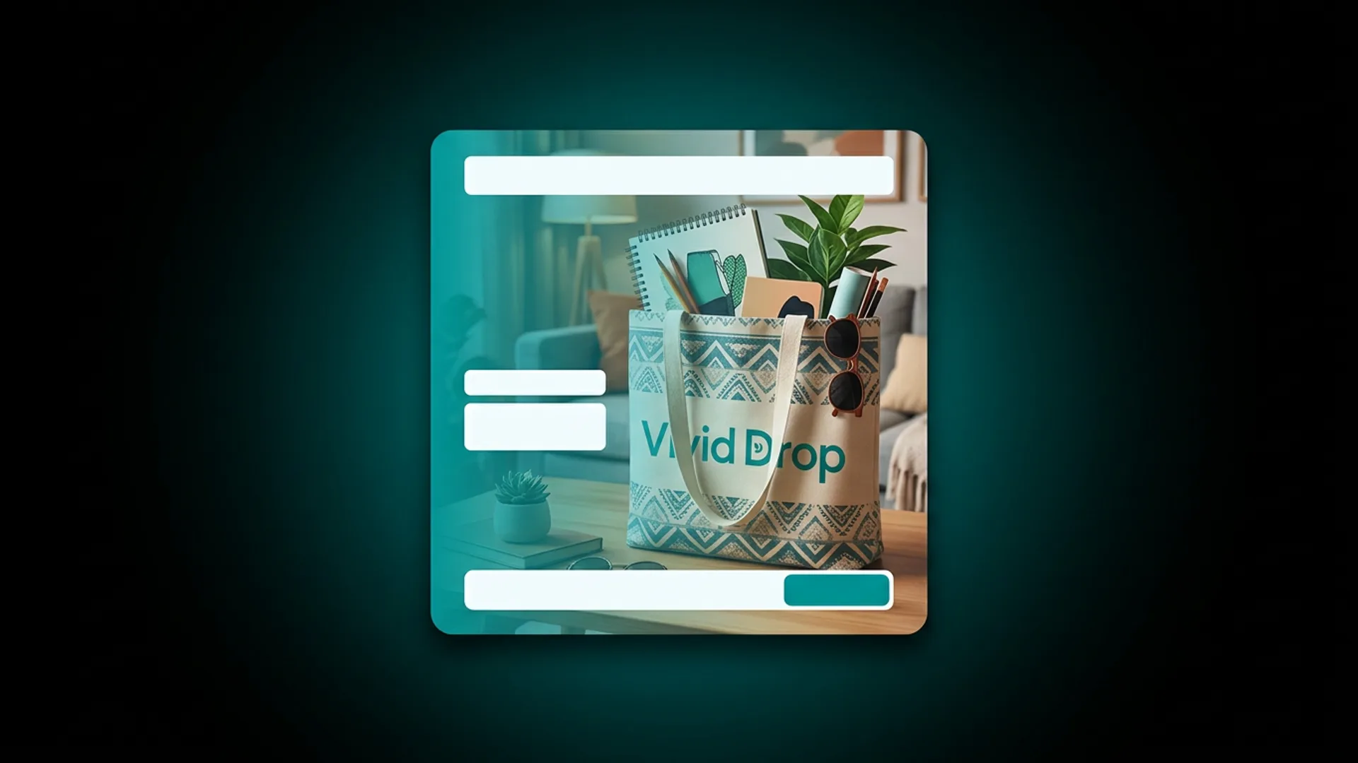 Vivid Drop ad creative and lifestyle mockup outputs